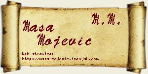 Maša Mojević vizit kartica